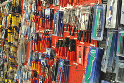 Tools on Store Shelf